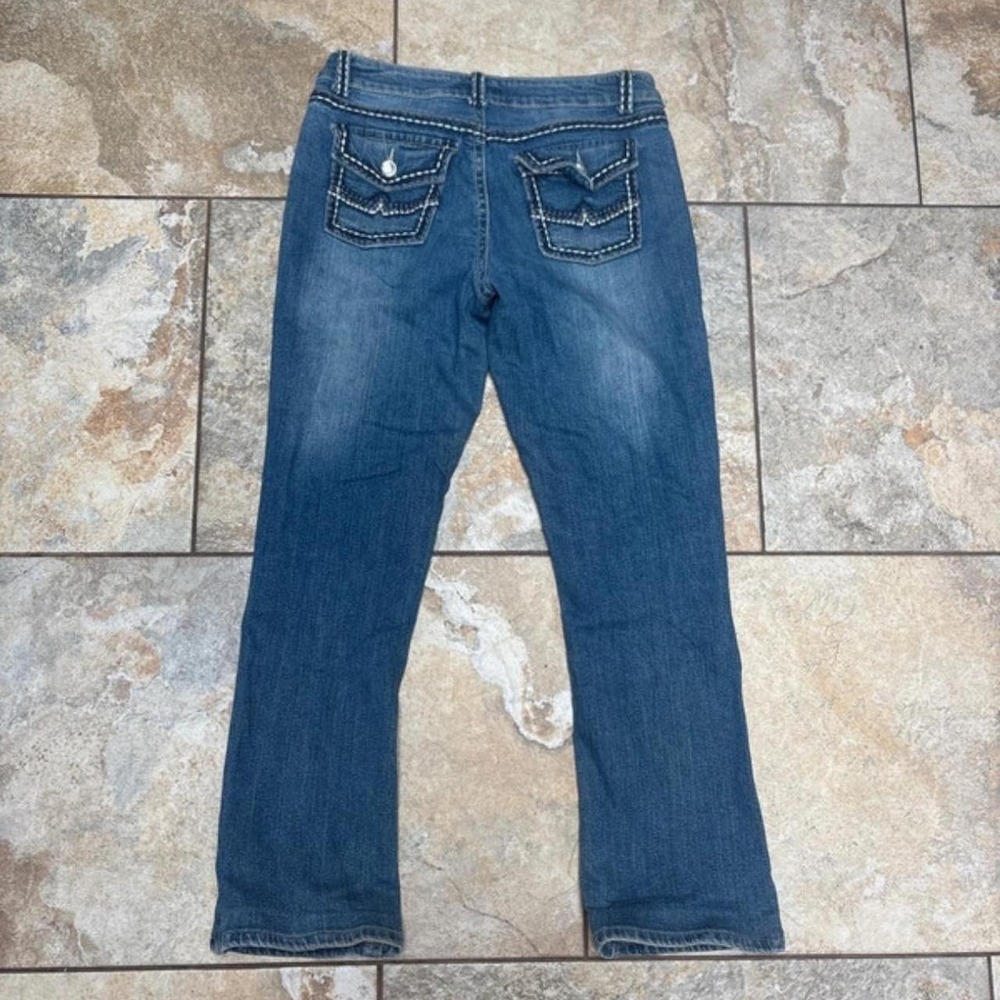 Y2K straight leg vintage pocket detail blue women's jeans size 6